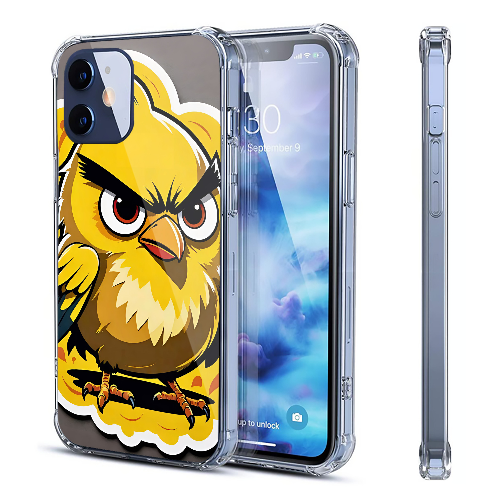 （画像用） Angry Birds アングリーバード 【iPhone 12シリーズ対応】透明スマホケース（クリアソフトケース）